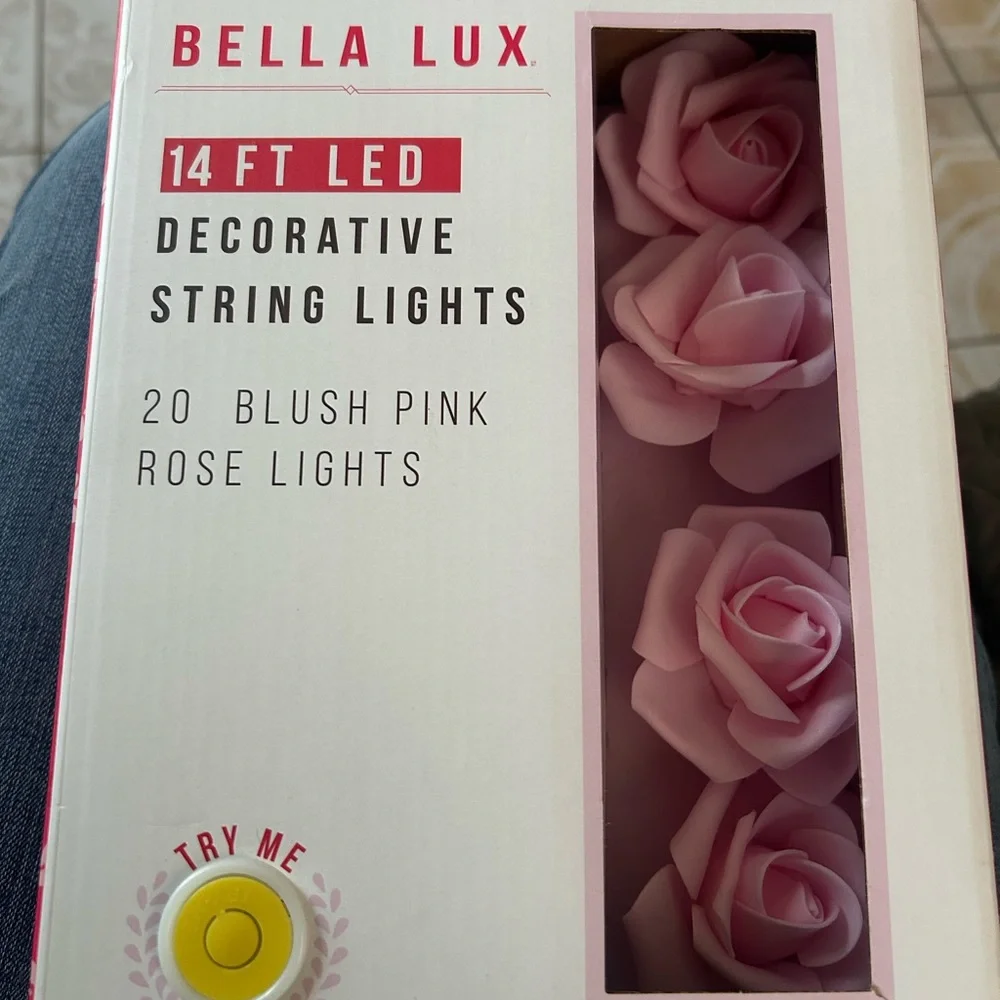Bella Luxx Blush Pink Rose LED String Lights